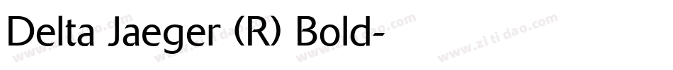 Delta Jaeger (R) Bold字体转换